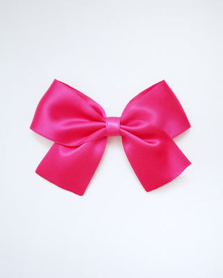 Gold Rock Glitter Mary Jane Flats with Fuchsia Satin Bow