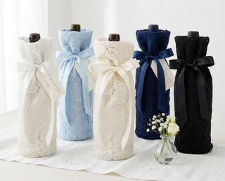 Crochet Lace Wedding Wine Bag