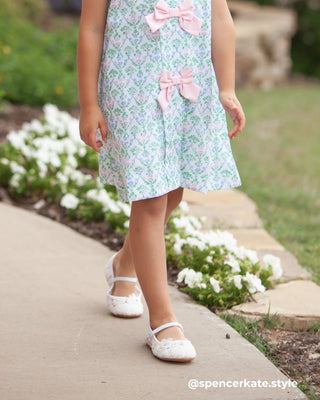 Crochet Lace Mary Jane Flats with Flower AppliqueKids Shoes