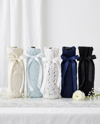 Crochet Lace Wedding Wine Bag