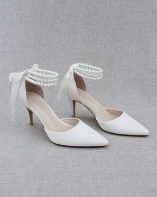Trinity Pearl Wrap Bridal Shoes