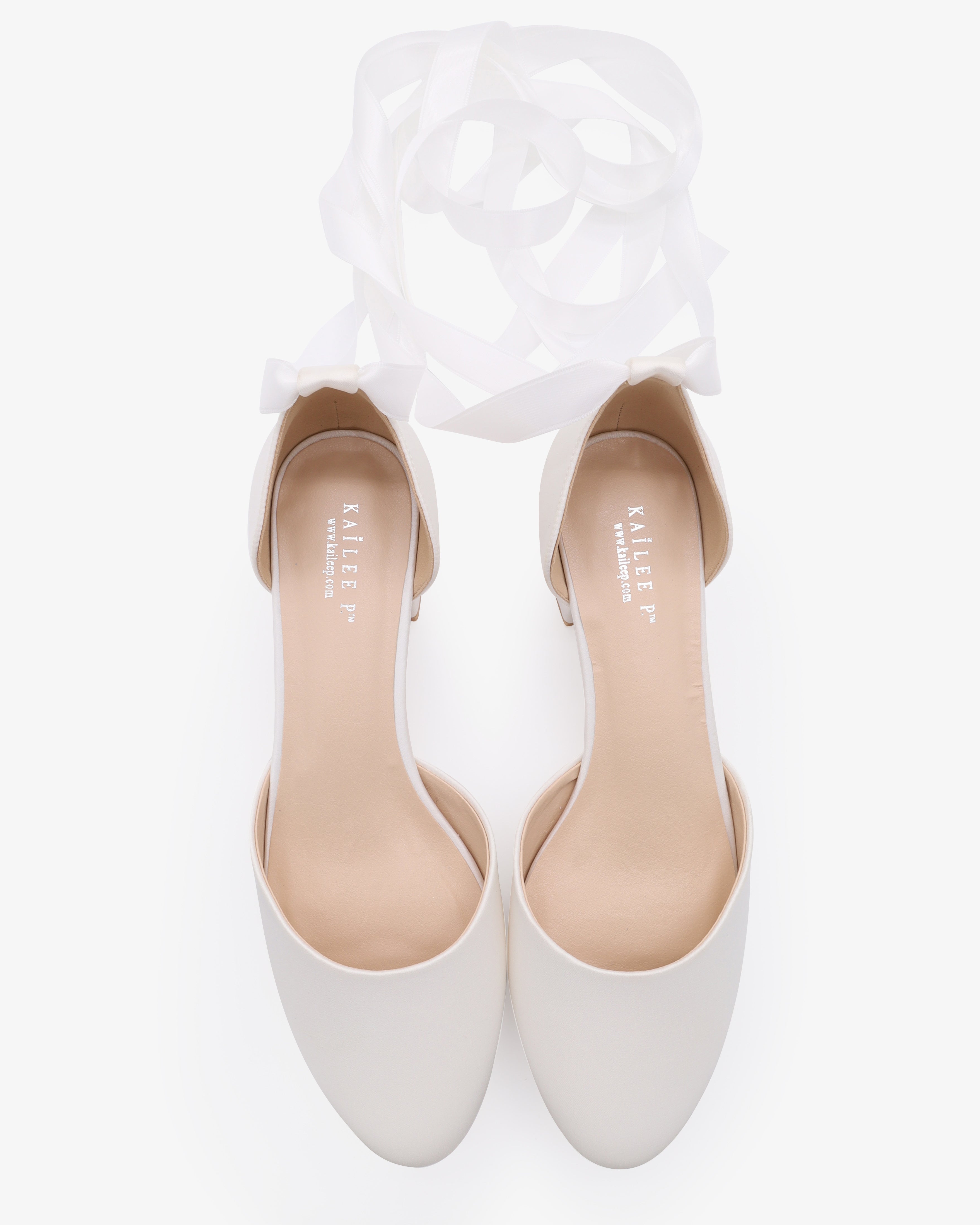 Round Toe Satin Low Block Heel with Ballerina Lace Up, Bridal Shoes Round Toe Satin Low Block Heel with Ballerina Lace Up, Bridal Shoes