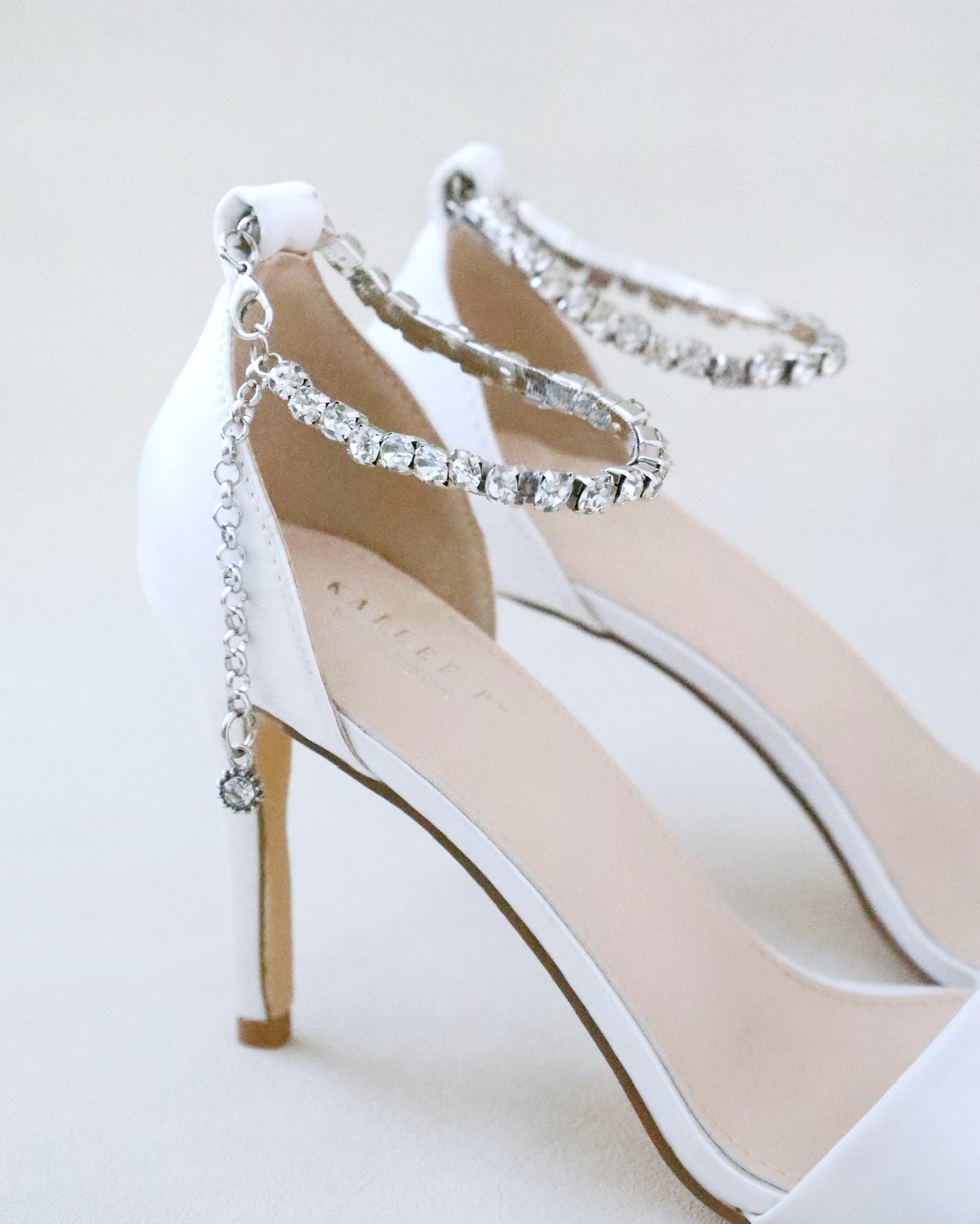 Mallard Strappy Heels White