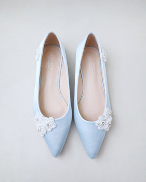 Wedding Flats with All Pearls Chassia Flowers