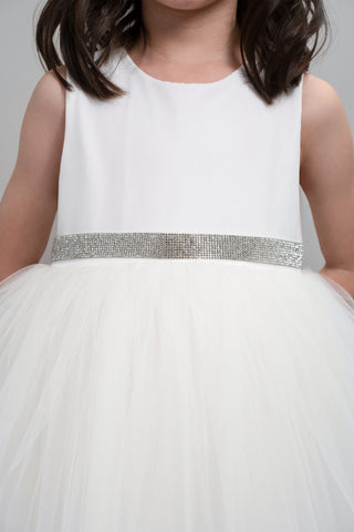 Flower Girl Dress with Rhinestones Sash