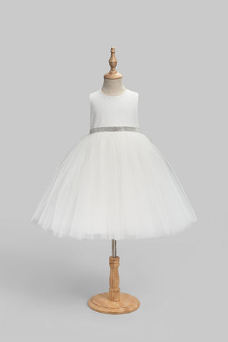 Flower Girl Dress with Rhinestones Sash