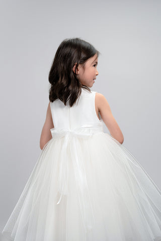 Flower Girl Dress with Chiffon and Satin Sash