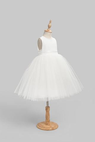Flower Girl Dress with Chiffon and Satin Sash