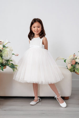 Flower Girl Dress with Chiffon and Satin Sash