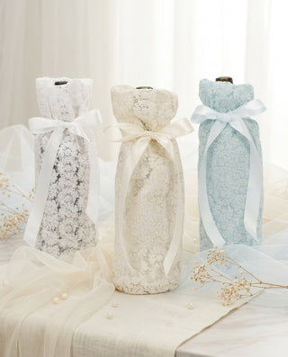 Crochet Lace Wedding Wine Bag