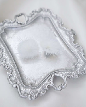 Faux Fur Puff Earring