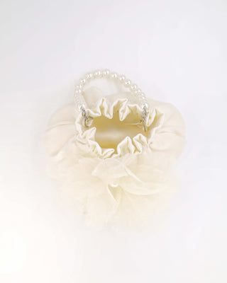 Cleo Pearl Satin Mini Pouch with Ophelia FlowersClutch