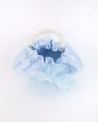 Cleo Pearl Satin Mini Pouch with Ophelia FlowersClutch