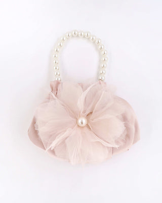 Cleo Pearl Satin Mini Pouch with Ophelia FlowersClutch