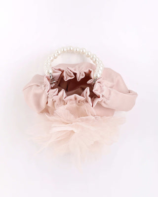 Cleo Pearl Satin Mini Pouch with Ophelia FlowersClutch