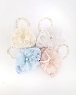 Cleo Pearl Satin Mini Pouch with Ophelia Flowers