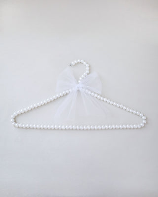 Bridal Pearl Hanger with Tulle Bow