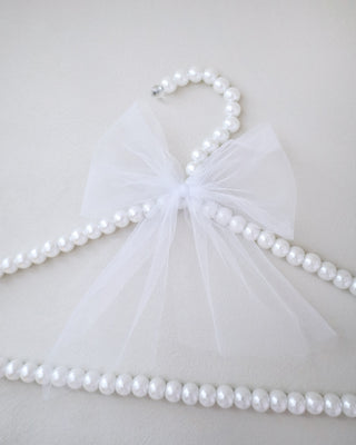 Bridal Pearl Hanger with Tulle Bow