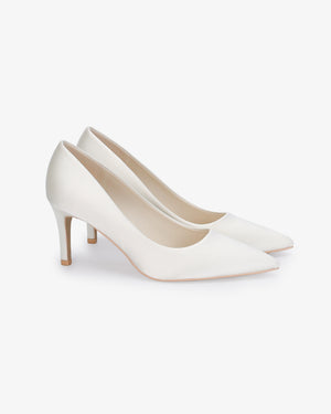 Satin Pointy Toe Wedding Pumps