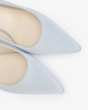 Satin Pointy Toe Slingback Wedding Pumps