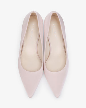 Satin Pointy Toe Evening Flat