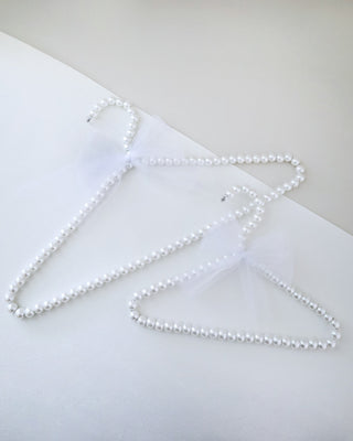 Bridal Pearl Hanger with Tulle Bow