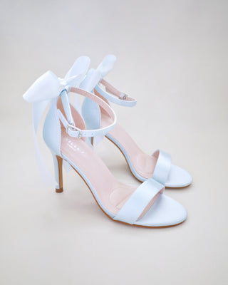 Satin High Heel Wedding Sandals