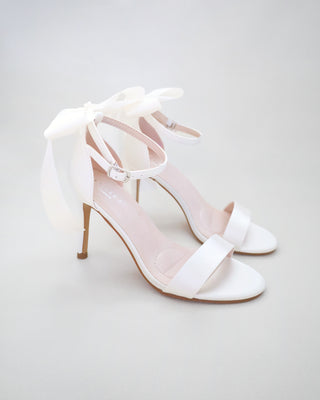Satin High Heel Wedding Sandals