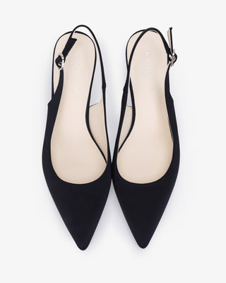 Satin Pointy Toe Slingback Evening PumpsWomen Shoes