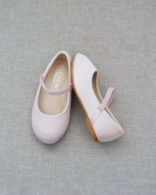 Satin Mary Jane Flats