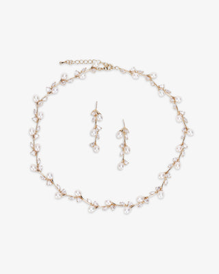 Whispering Pearl Flowers Jewelry SetJewelry