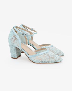 Lace Block Heel For Weddings
