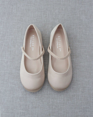 Satin Mary Jane Flats