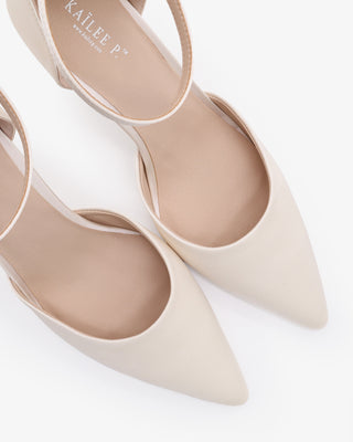 White Satin Wedding Heels