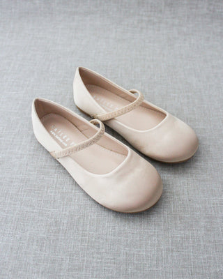 Satin Mary Jane Flats