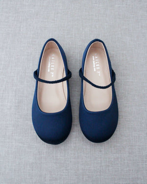 Satin Mary Jane Flats