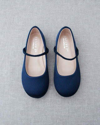 Satin Mary Jane Flats