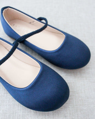 Satin Mary Jane Flats