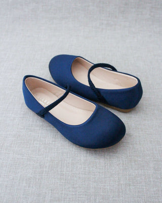 Satin Mary Jane Flats