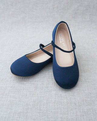 Satin Mary Jane Flats