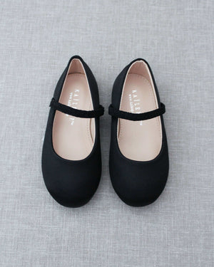 Satin Mary Jane Flats