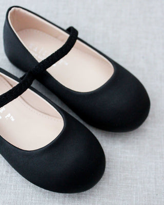 Black Mary Jane Girls Flats