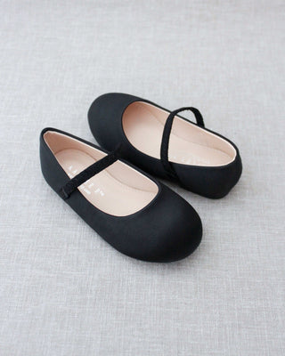 Black Mary Jane Girls Flats