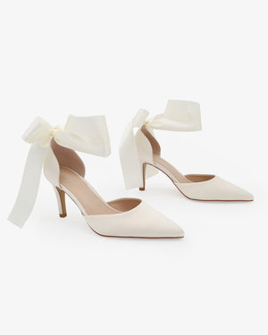 Wedding Heels With Ankle Ribbon