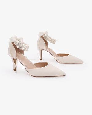 Trinity Pearl Wrap Bridal Shoes