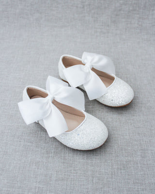 Satin Mary Jane with Satin Bow - Baby Shoes Holiday Gift Set (1 PAIR)Kids Shoes