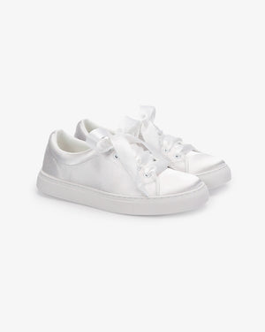 Satin Wedding Platform Sneakers