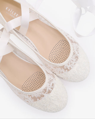 Crochet Lace Flats Ballerina Lace UpWomen Shoes