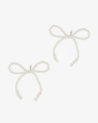 Pearls Bow Shoe Charms