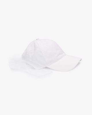 Bridal Cap with Tulle Ribbon Tie